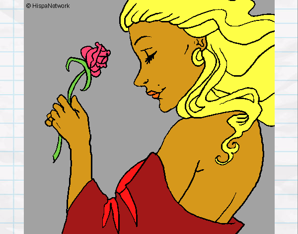 Princesa com uma rosa