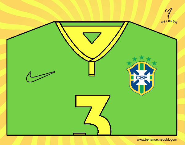 Desenho Camisa da copa do mundo de futebol 2014 do Brasil pintado por MelDeAbelh