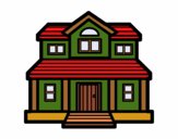 Desenho Casa vitoriana pintado por mixlimaoli