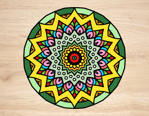 Desenho Crescente mandala pintado por Unique