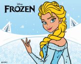 Desenho Elsa de Frozen pintado por Nathaly-L