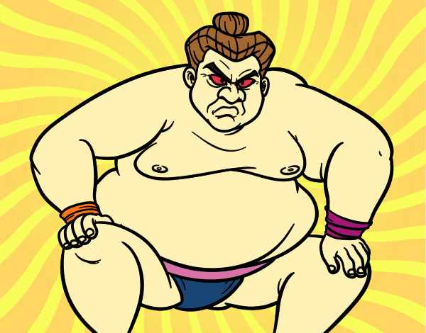 Desenho Lutador de sumo furioso pintado por Unique