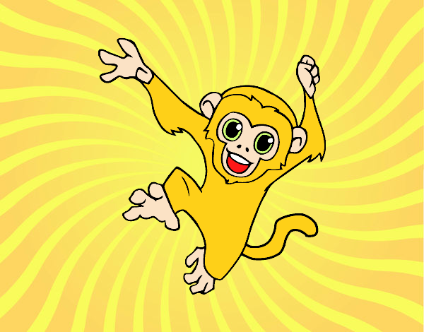 Desenho de Macaco-prego bebê pintado e colorido por Usuário não registrado  o dia 29 de Janeiro do 2020