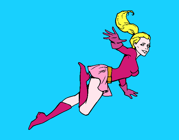 Desenho Supergirl pintado por laryssaGF