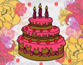 Desenho Torta de Aniversário pintado por AninhaPela