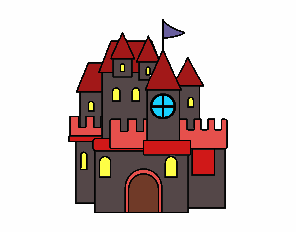 Desenho Um castelo pintado por mixlimaoli