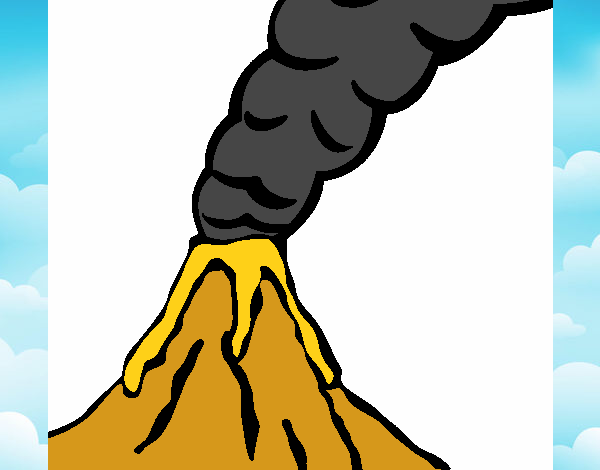 Desenho Vulcão pintado por Unique