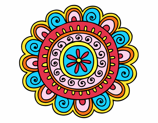 Desenho Mandala alegre pintado por Albernaz