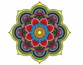 Desenho Mandala flor oriental pintado por Albernaz