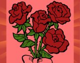 Desenho Ramo de rosas pintado por Luisinho