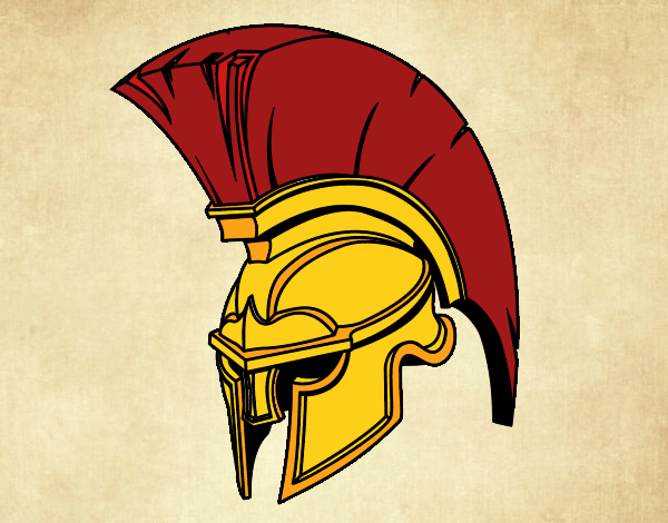 Desenho Capacete romano de guerreiro pintado por Willians
