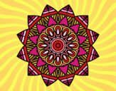 Desenho Mandala de fruto pintado por veraluz