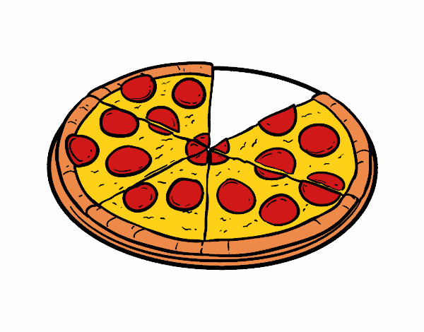 Desenho de Pizza para Colorir - Colorir.com