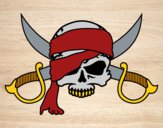 Desenho Símbolo pirata pintado por Willians