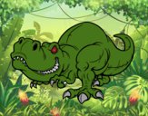 Desenho Tyrannosaurus Rex pintado por Willians