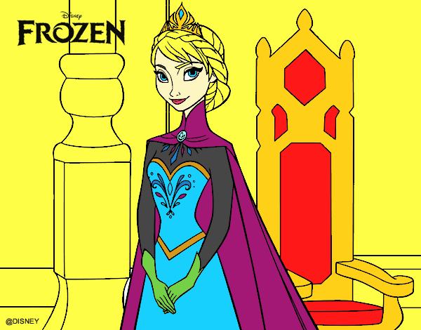 Desenho Frozen Rainha Elsa pintado por marianarib