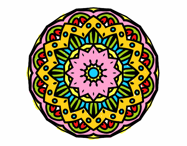 Desenho Mandala modernista pintado por LeiRom