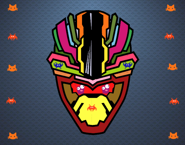 Desenho Máscara alienigena pintado por Unique
