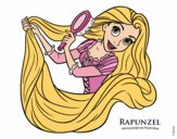 Desenho Entrelaçados - Rapunzel está penteando pintado por tati69