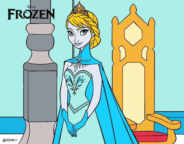 Desenho Frozen Rainha Elsa pintado por soniamara
