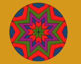 Desenho Mandala mosaico estrela pintado por soniamara