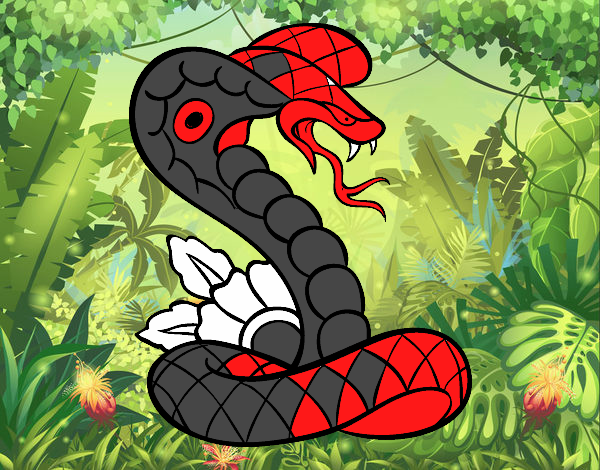 Desenho Tatuagem de cobra pintado por repelstelt