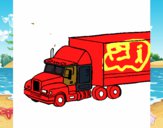 Desenho Camião trailer pintado por JOJEJO