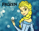 Desenho Elsa de Frozen pintado por veraluz