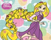 Desenho Entrelaçados - Rapunzel e sua trança pintado por kellen