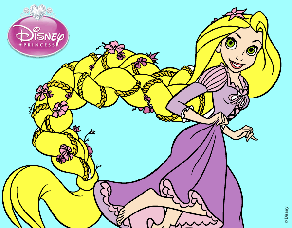 Desenho Entrelaçados - Rapunzel e sua trança pintado por BetaMarcus