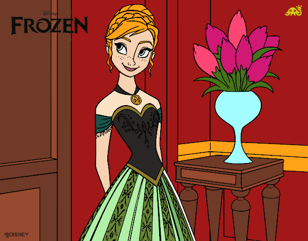 Desenho Frozen Princesa Anna pintado por eloiza