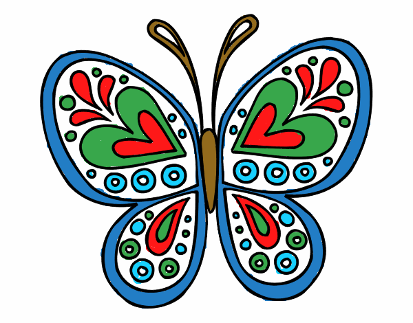 Desenho Mandala borboleta pintado por LeiRom