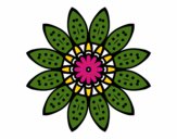 Desenho Mandala flores com pétalas pintado por lelelti