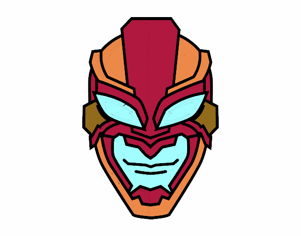 Desenho Máscara de super herói pintado por lelelti