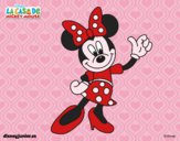 Desenho Minnie Mouse saudando pintado por JOJEJO