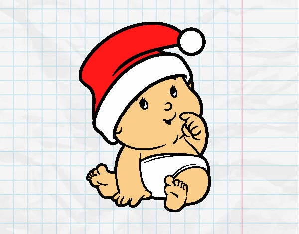  Bebê com chapéu de Papai Noel