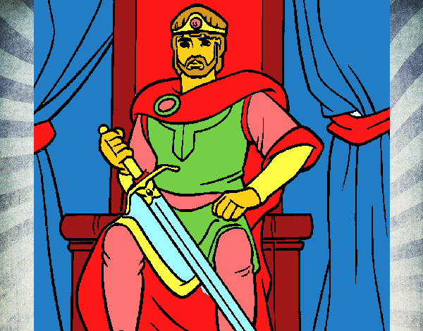 Desenho Cavaleiro rei pintado por lyuna