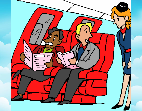 Passageiros no avião