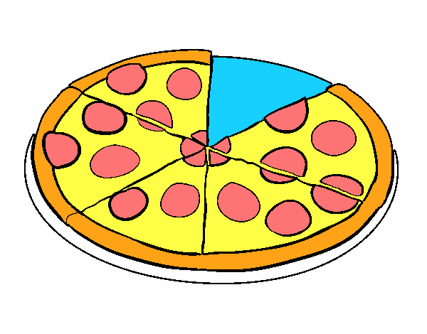 Desenho Pizza de pepperoni pintado por elvis7