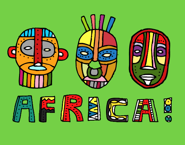 Desenho Tribos da África pintado por Georgea