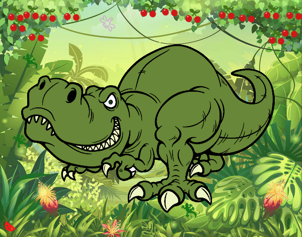 Desenho Tyrannosaurus Rex pintado por raquel1237