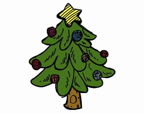 Desenho Un árvore de Natal pintado por Danguinha