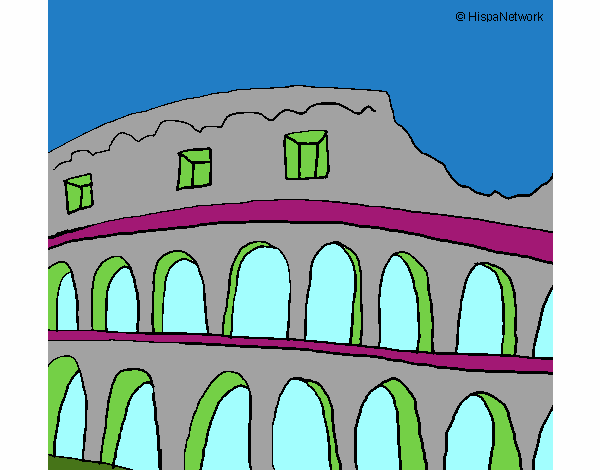Desenho Coliseu pintado por nicholas14