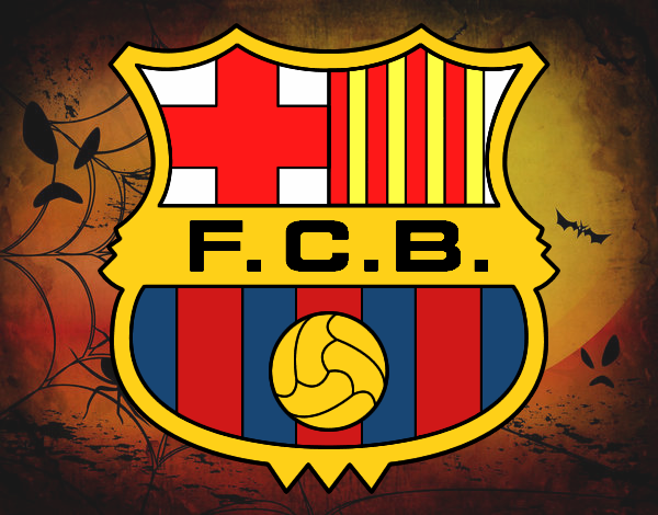 Desenho Emblema do F.C. Barcelona pintado por enzo14