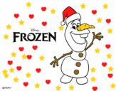 Desenho Frozen Olaf em Natal pintado por elsaantone