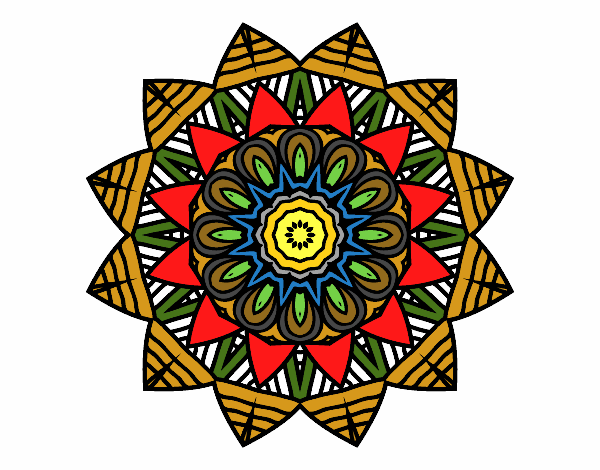 Desenho Mandala de fruto pintado por iyacfox1