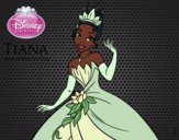 Desenho A Princesa e o Sapo - Princesa Tiana pintado por brenda5468