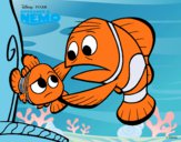 Desenho À procura de Nemo - Nemo e Marlin pintado por brenda5468