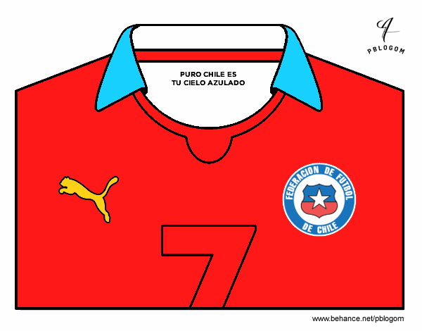 Camisa da copa do mundo de futebol 2014 do Chile