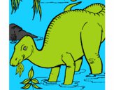 Desenho Dinossauro a comer pintado por vitorcely